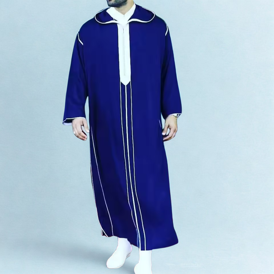 Men's Hooded Djellaba Style Thobe | Casual Jubba
